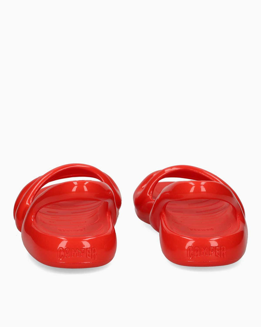 Camper Kobarah Flat Sandalet Parlak Kırmızı