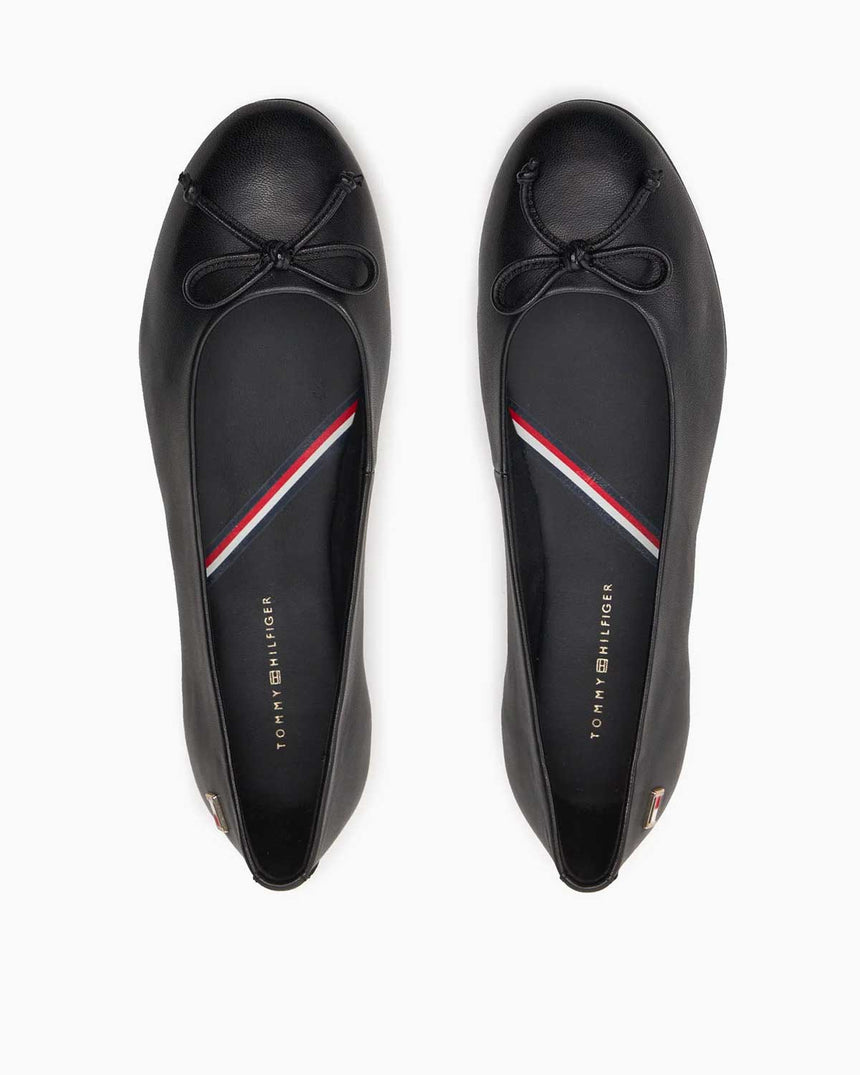 Tommy Hilfiger Essential Chic Ballerina Kurdele Detaylı Günlük Ayakkabı Black