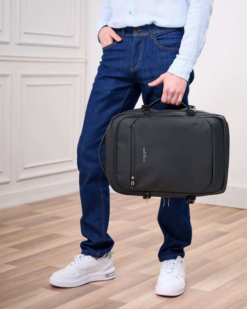 Us Polo Assn Ayarlanabilir Askılı Konforlu Sırt Çantası Siyah