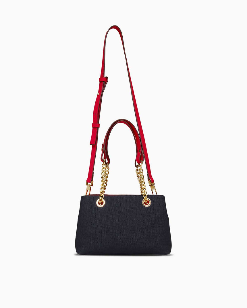 Us Polo Assn Zincir Detaylı El Çantası Lacivert - Kırmızı - Beyaz