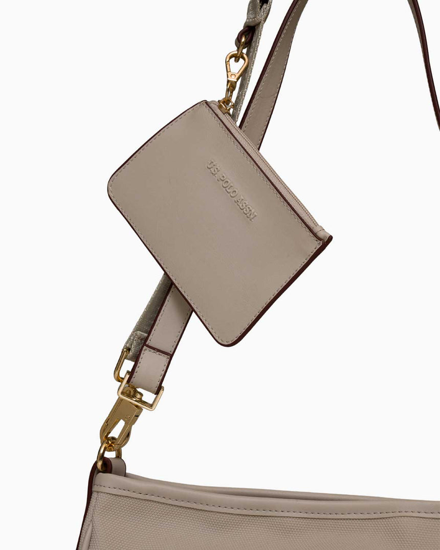 Us Polo Assn Mini Cüzdan Detaylı Omuz Çantası Taş