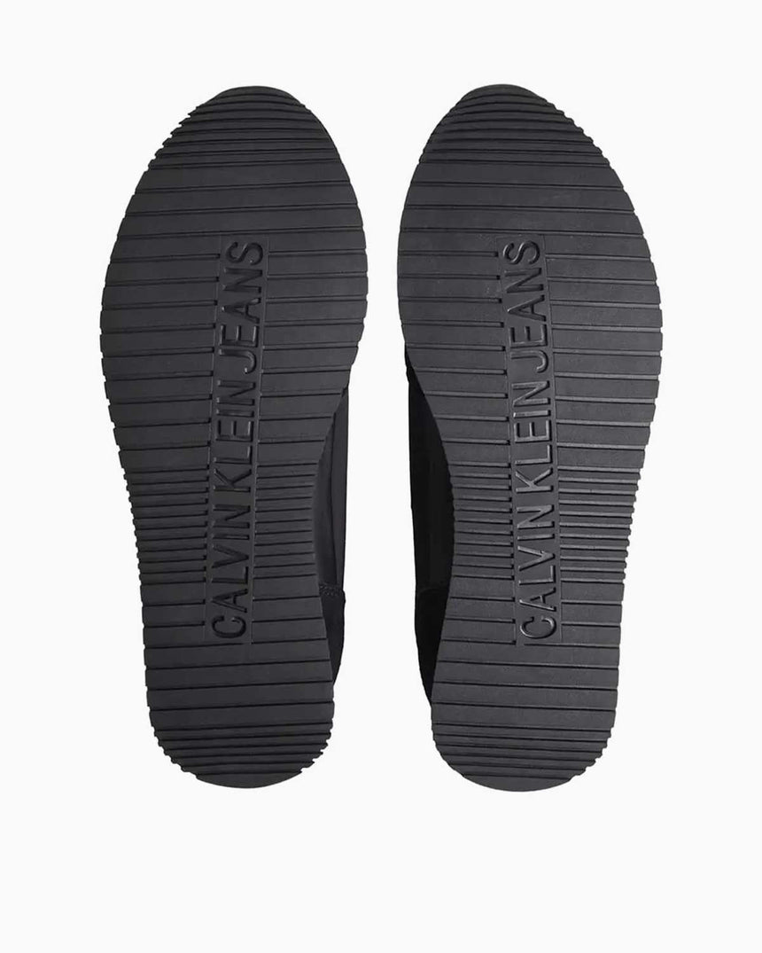 Calvin Klein Runner Sock Lace Up Sneakers Black/Bright White