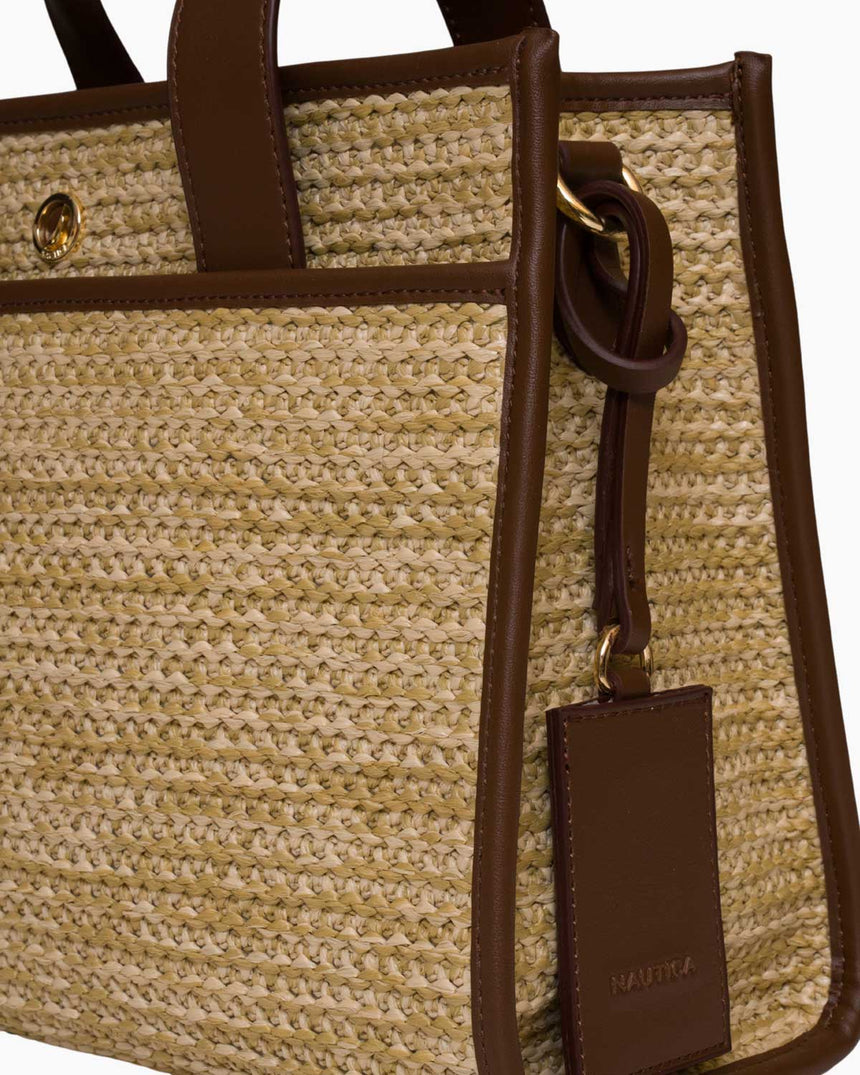 Nautica Logolu El Çantası Bej - Açık Kahve