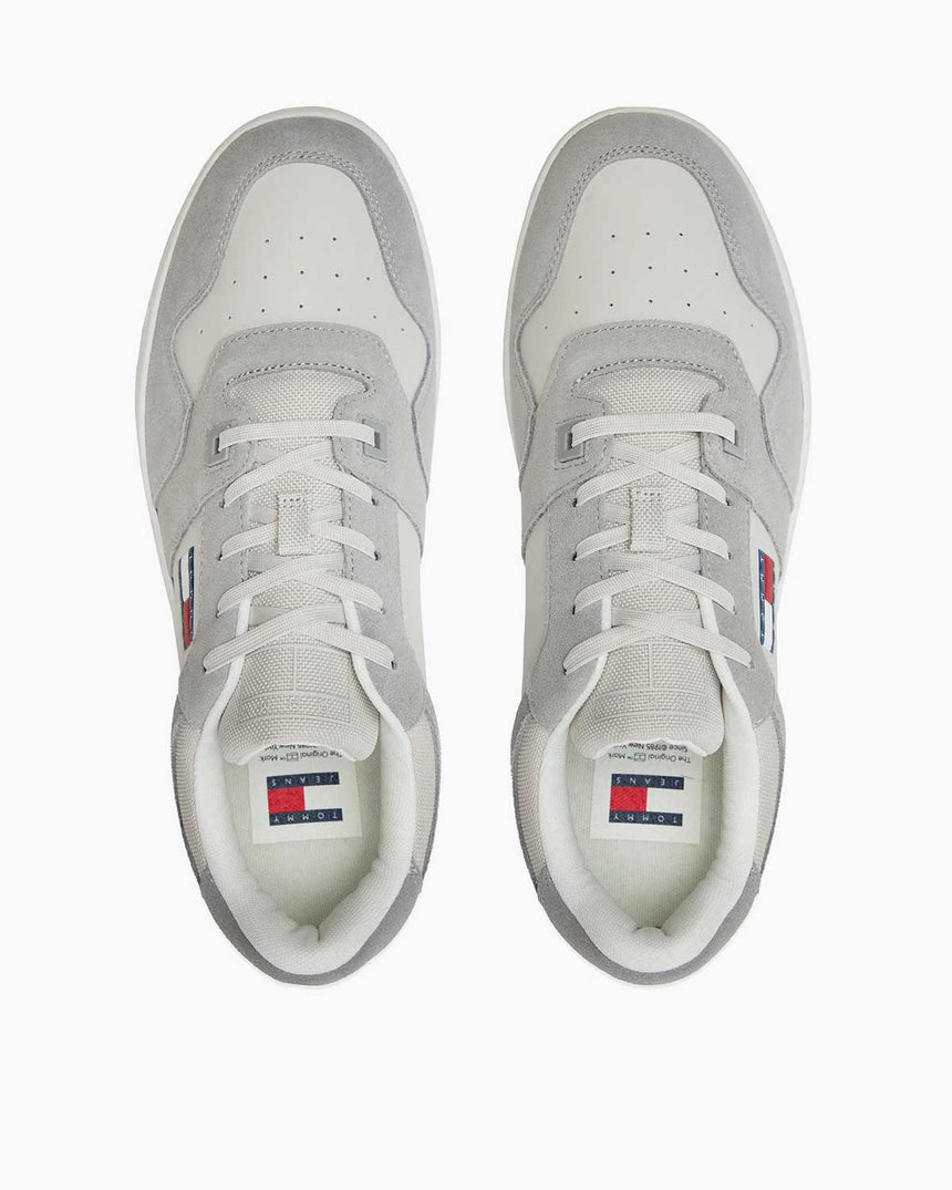 Tommy Hilfiger Basket Leather Logolu Sneaker Black
