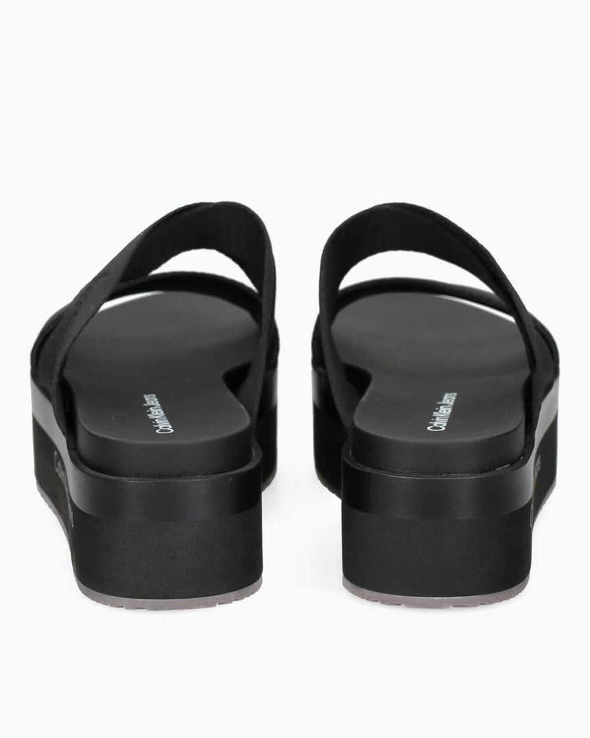Calvin Klein Flatform Sandal Webbing In Mr Kadın Sandalet Triple Black