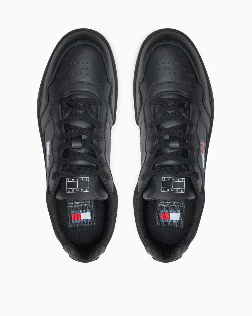 Tommy Jeans Cupsole Leather Essentials Sneaker Black