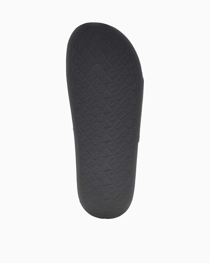 Guess Monogram Logolu Terlik Coal Black