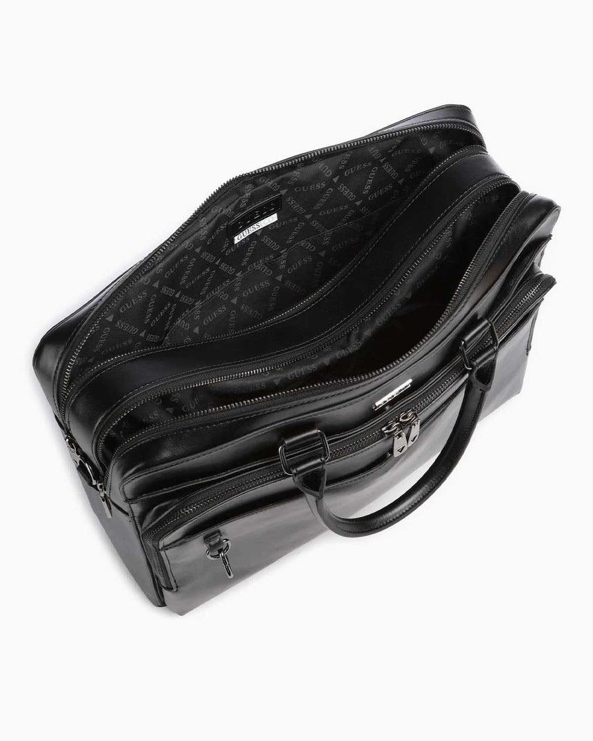 Guess Boston Erkek Büyük Boy Evrak Çantası Black