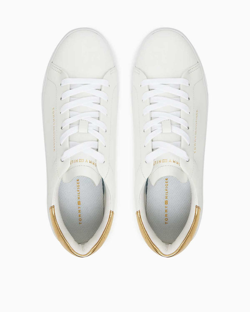 Tommy Hilfiger Seren Platform Tabanlı Kadın Sneaker White/Gold