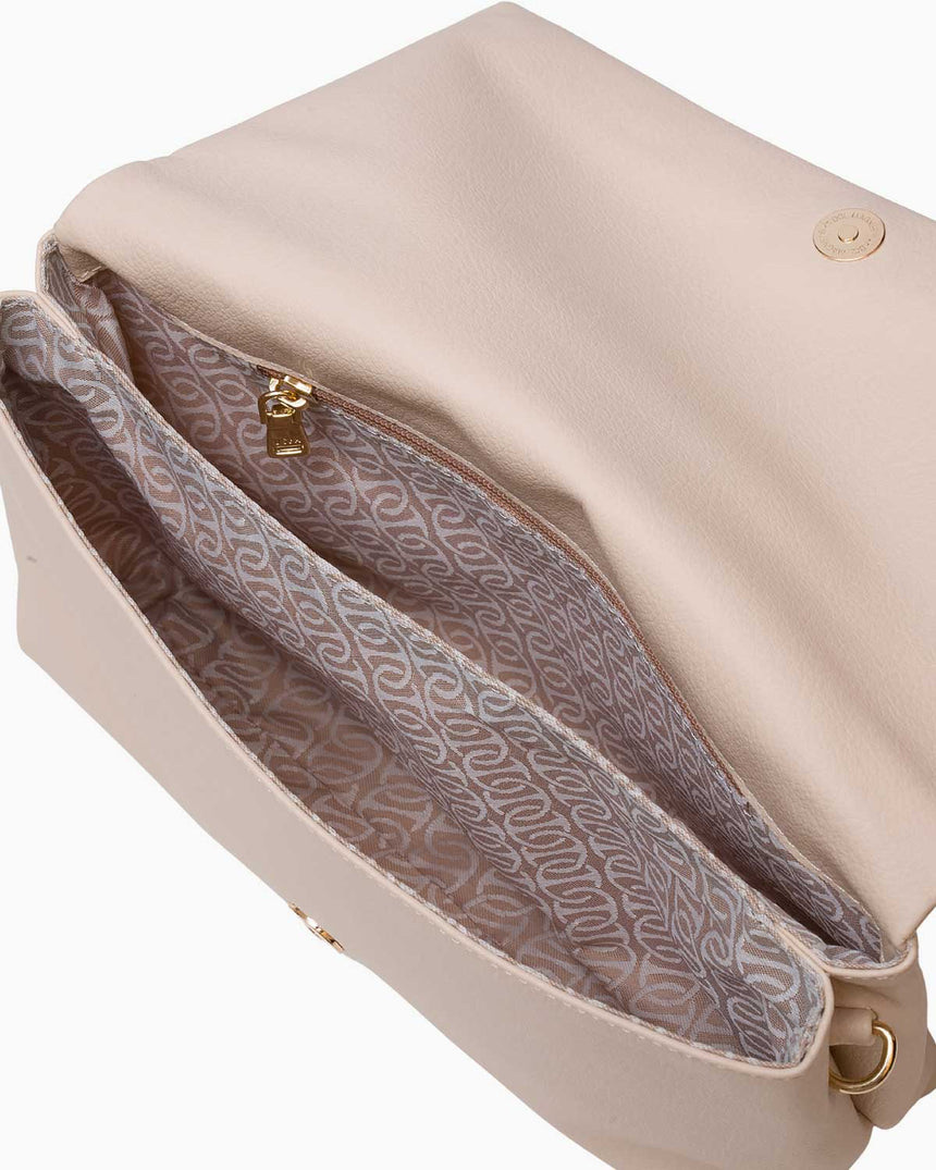 Us Polo Assn Zincir Detaylı Çapraz Askılı Çanta Bej