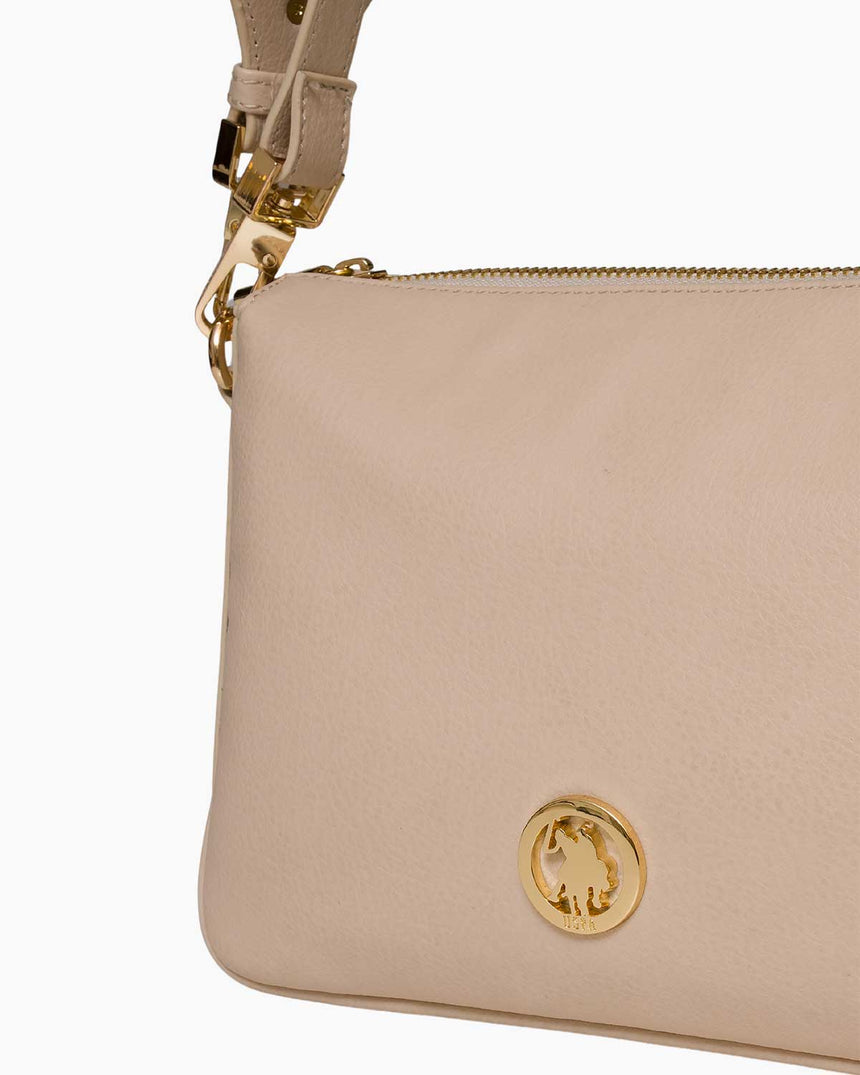 Us Polo Assn Çıkarılabilir Askılı Çapraz Çanta Bej