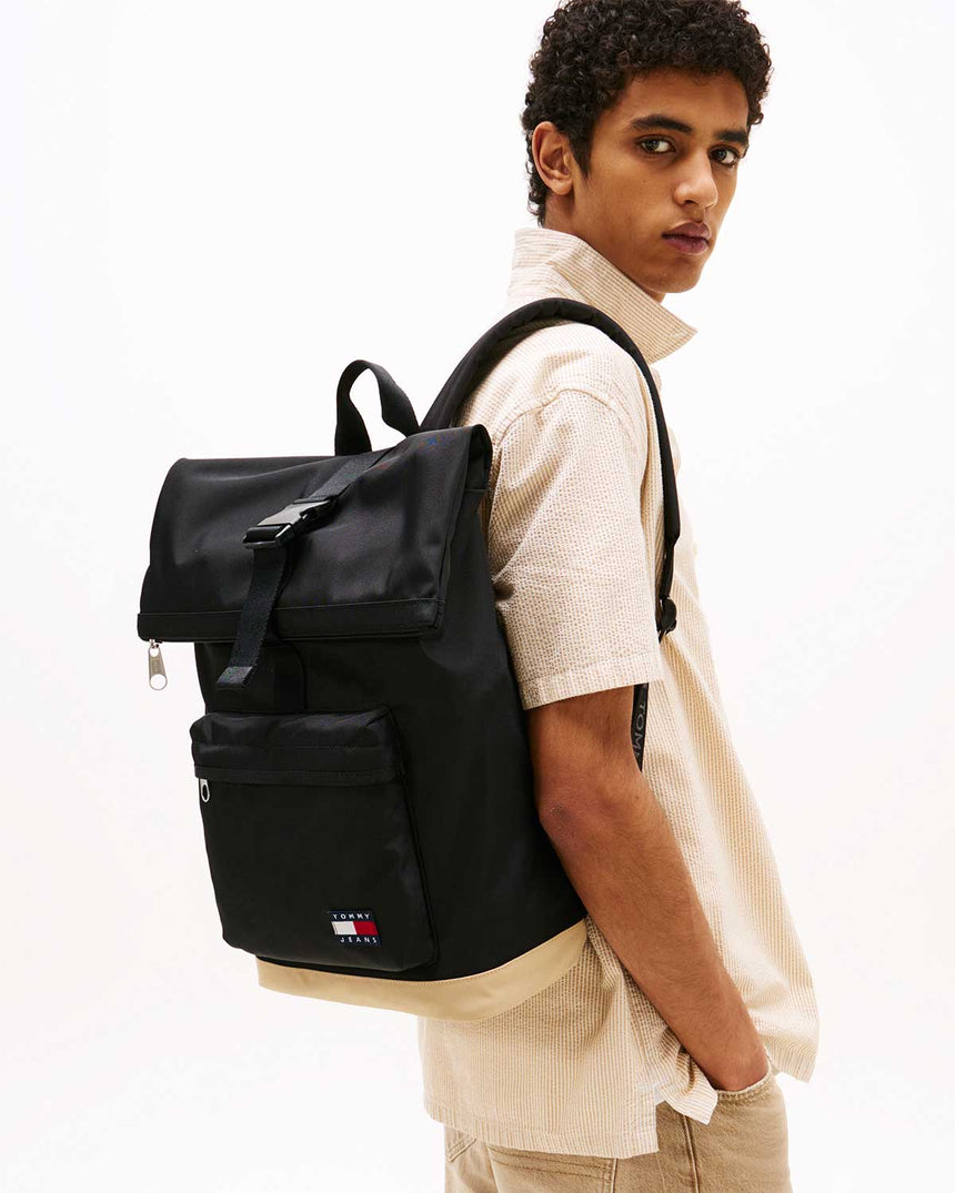 Tommy Hilfiger Ess Daily Rollto Backpacks Sırt Çantası Black