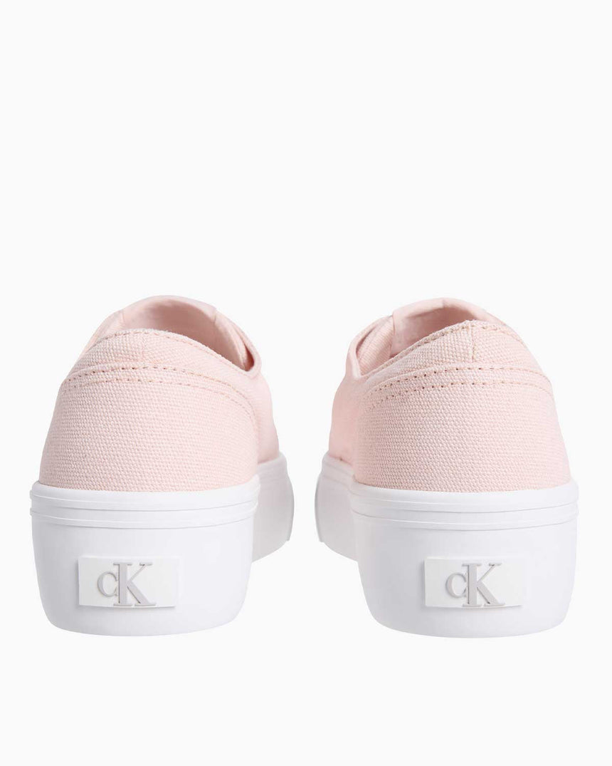 Calvin Klein Vulc Flatform Sneaker Silver Peony/Bright White