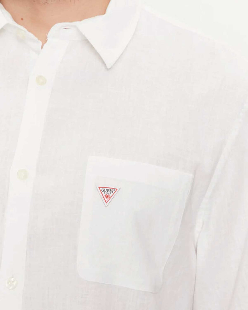 Guess Voven Tops Logolu Gömlek