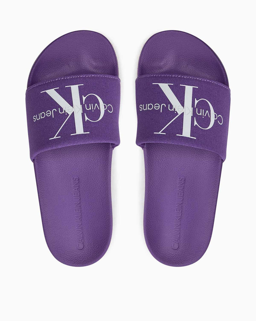 Calvin Klein Slide Monogram Flip Flops Logolu Terlik Purple