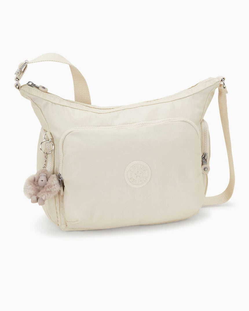 Kipling Gabbie Basic Plus Çarpaz Askılı Çanta Beige Pearl