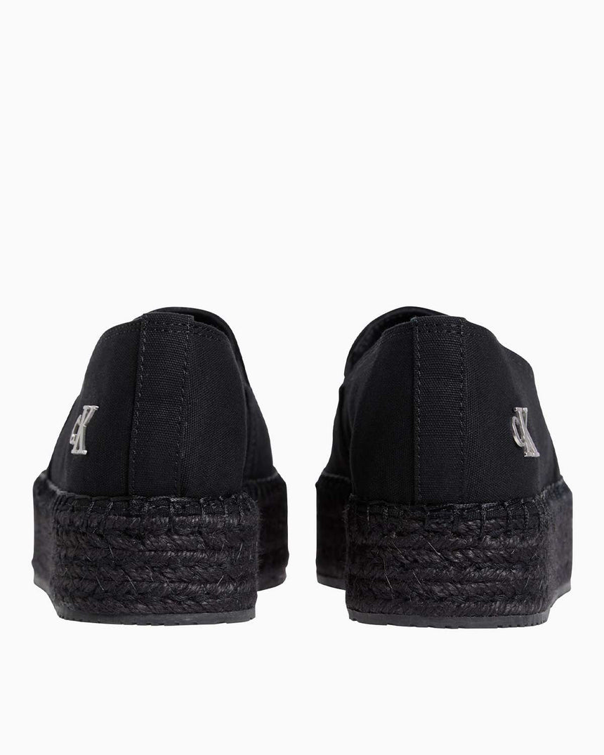 Calvin Klein Flatform Espadrilles Logolu Ayakkabı Triple Black