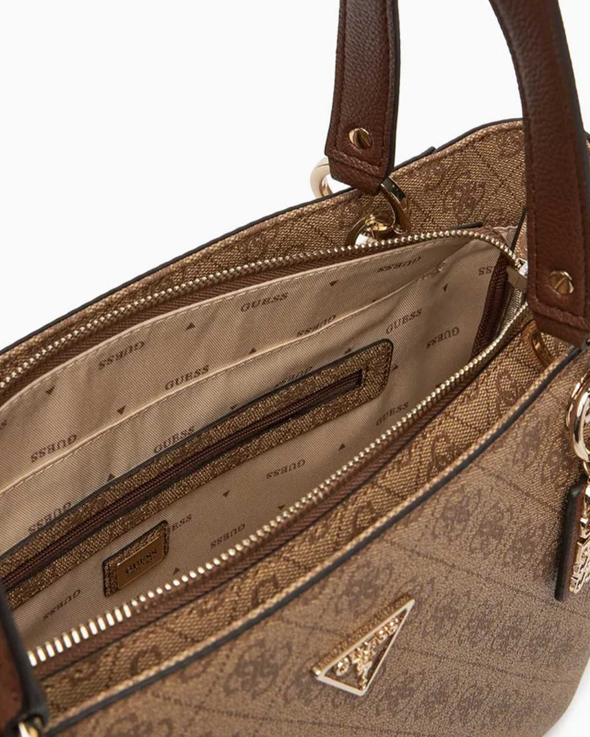 Guess Noelle 4G Logolu Kadın Omuz Çantası Latte Logo / Brown