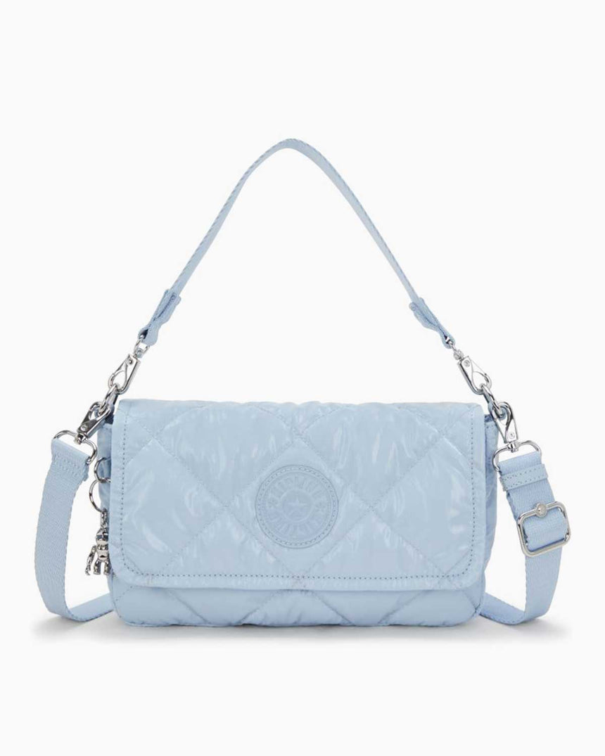 Kipling Aras Quilted Shoulder Bag Omuz Çantası Glowing Blue Ql