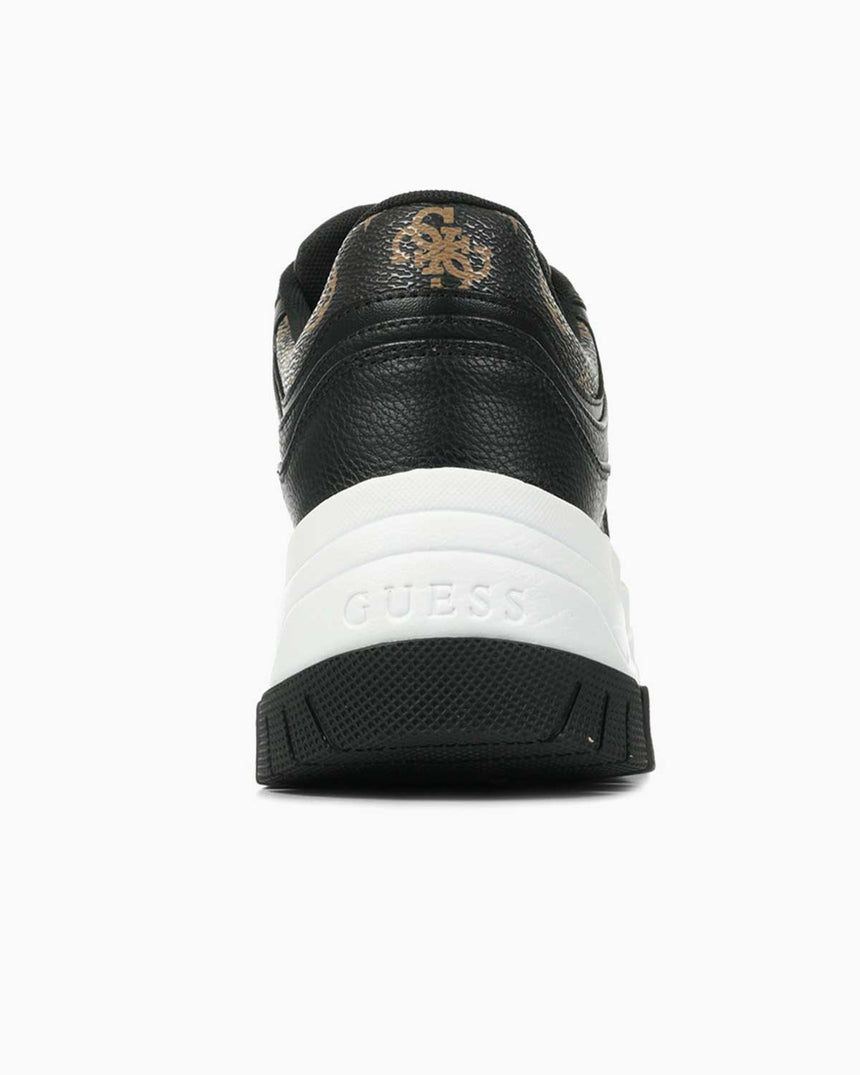 Guess Logolu Kalın Tabanlı Sneaker Black Brown