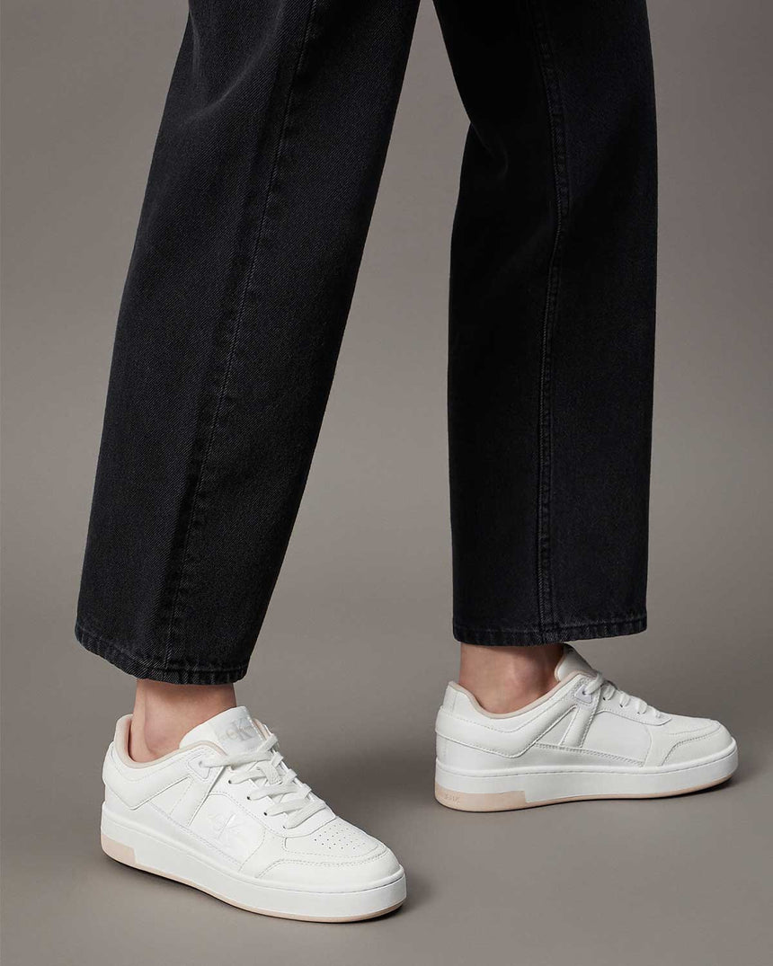 Calvin Klein Basket Cupsole Sneaker Bright White/Whisper Pink