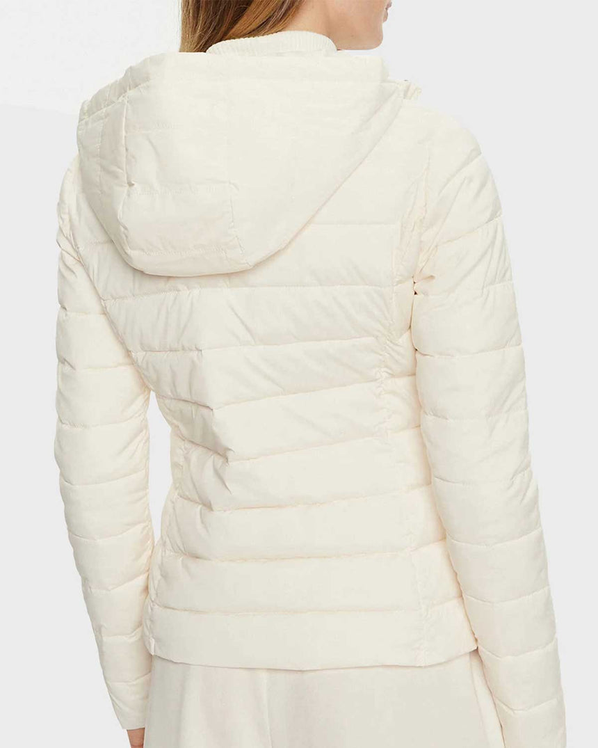 Guess Solid Kadın Aktif Şişme Mont Dove White