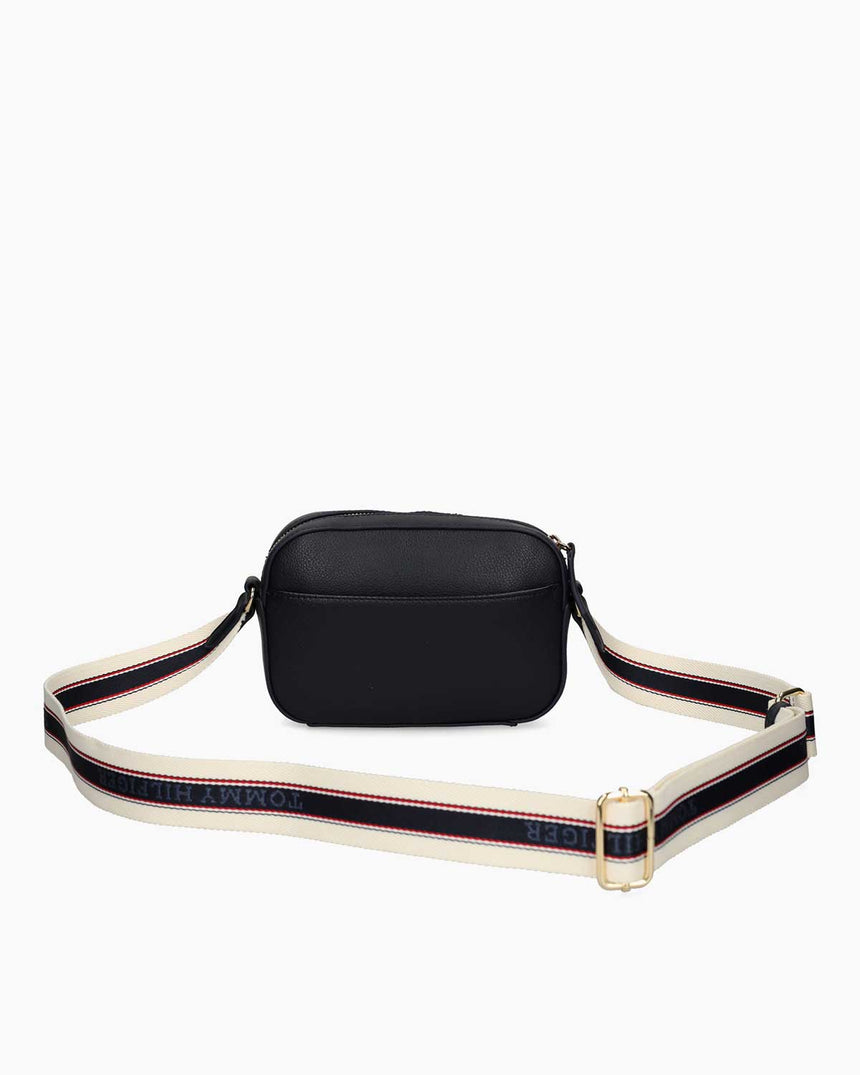 Tommy Hilfiger Logo Bantlo Kadın Kamera Çantası Space Blue Corp