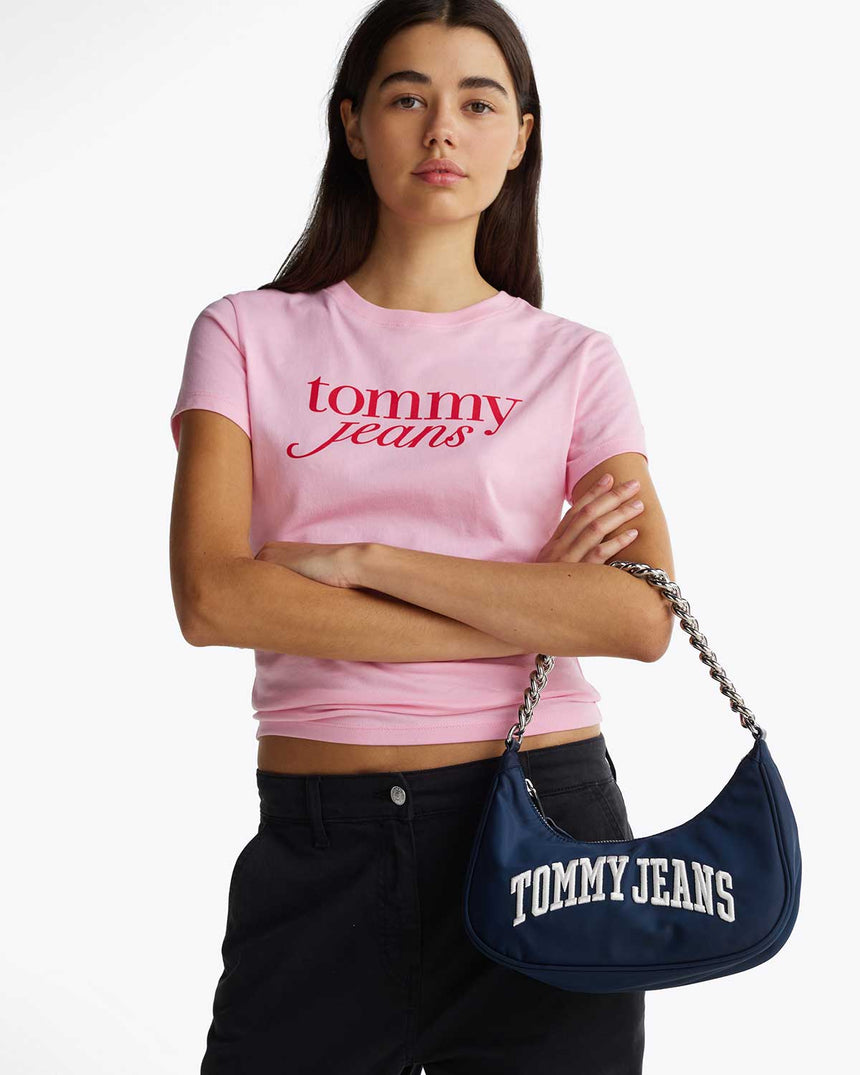 Tommy Hilfiger Iconic Kalın Zincirli Omuz Çantası Dark Night Navy