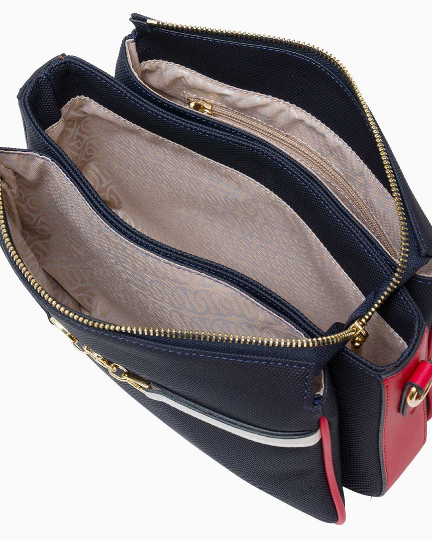 Us Polo Assn Çıkarılabilir Askılı Omuz Çantası Lacivert - Kırmızı - Beyaz