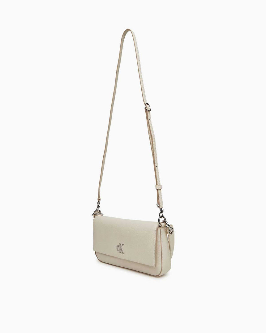 Calvin Klein Minimal Monogramlı Kadın Omuz Çantası Chalk