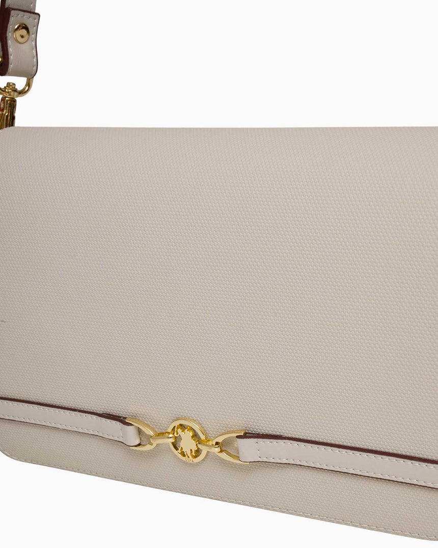 Us Polo Assn Gold Logo Detaylı Ayarlanabilir Çapraz Askılı Çanta Taş