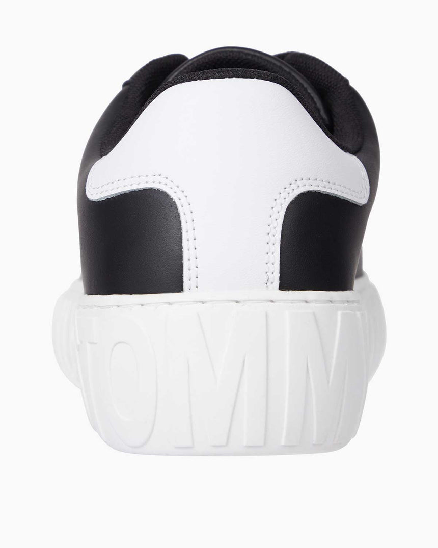 Tommy Hilfiger Leather Outsole Cupsole Sneaker Black