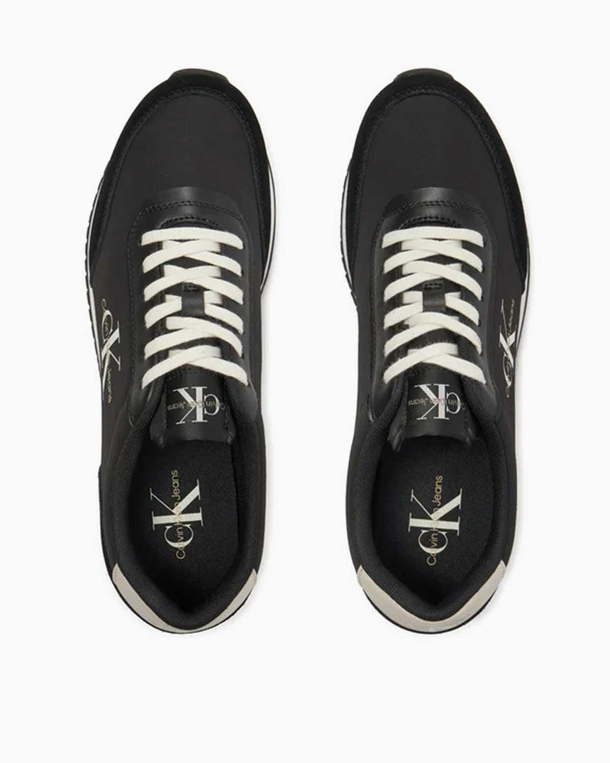 Calvin Klein Retro Runner Low Top Sneaker Black/Eggshell/White