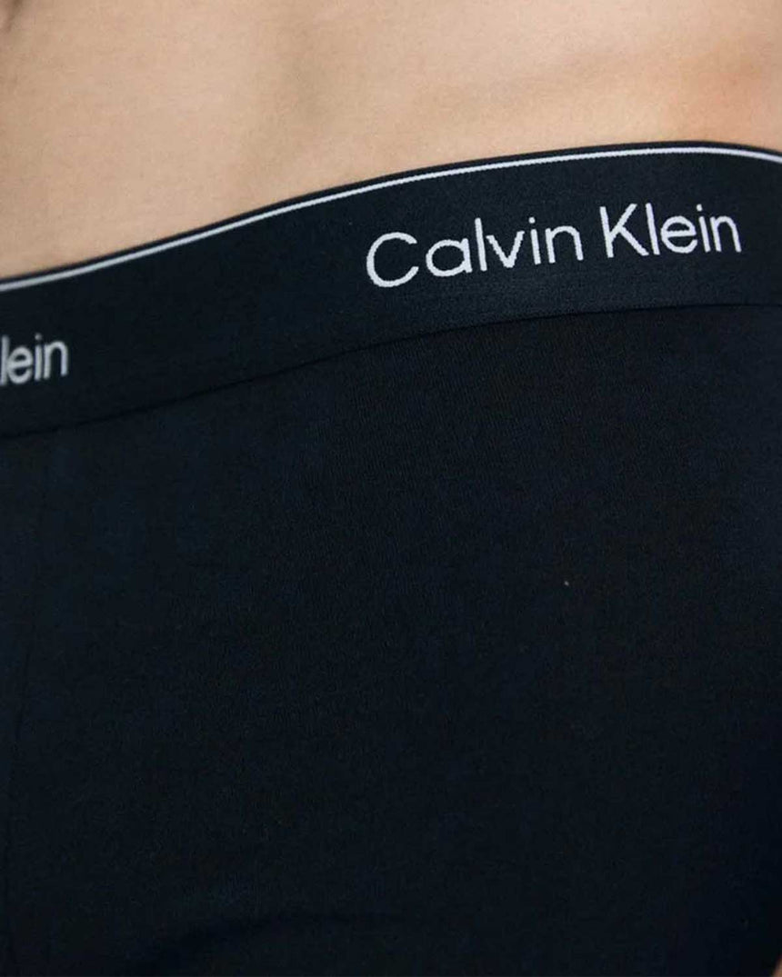 Calvin Klein Trunk 3P Underwear Bottoms Boxer Black W/ Dtm Wb