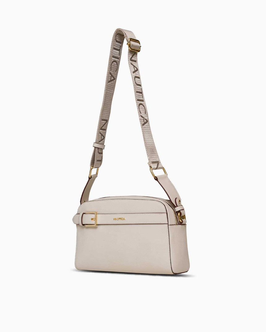 Nautica Ladies Logolu Omuz Çantası Ekru