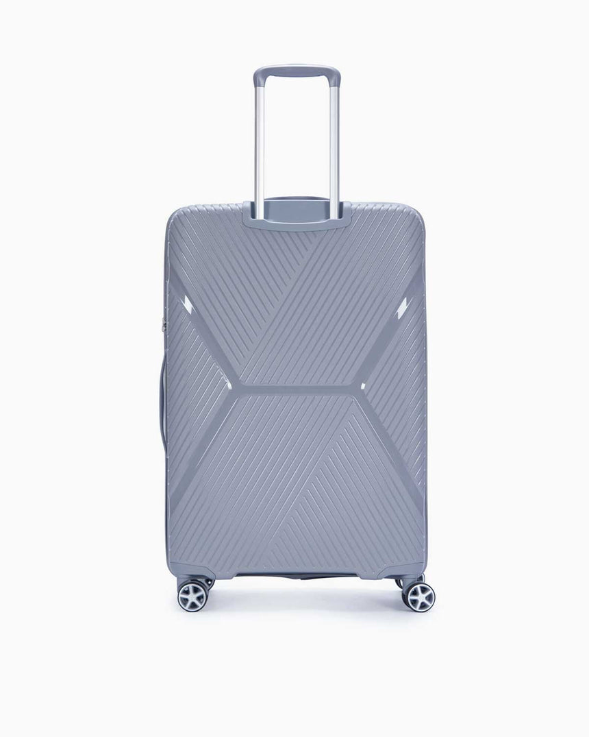 Benetton Trolley Sert Kabuklu Büyük Boy Valiz Gri