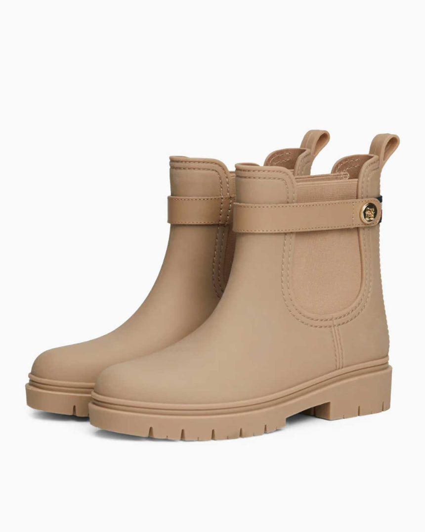Tommy Hilfiger Stud Rubberised Nautical Rainboot Beige