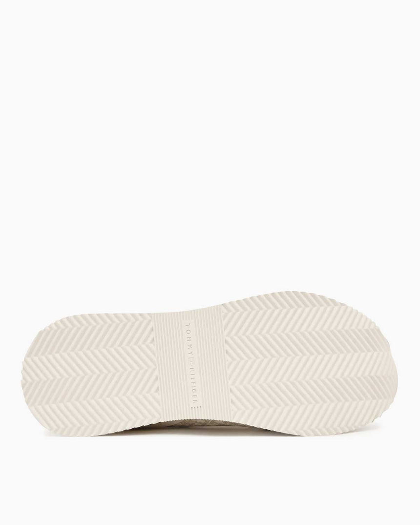 Tommy Hilfiger Arlene Monogram Logolu Kadın Sneaker Ivory Silk