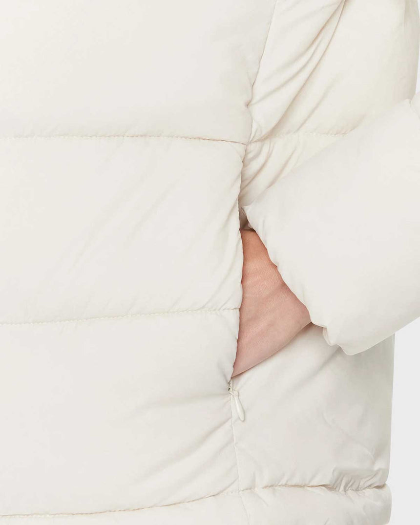 Guess Bertina Light Puffer Şişme Mont Spirit White