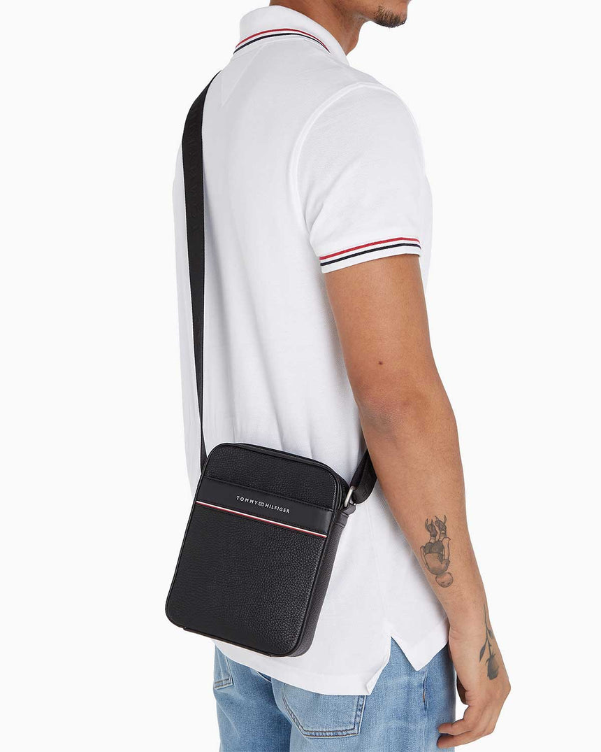 Tommy Hilfiger Corp Business Mini Reporter Çapraz Askılı Çanta Black