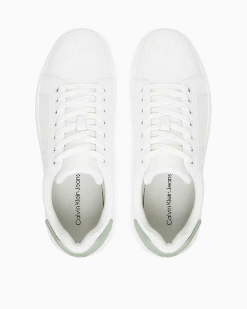 Calvin Klein Malmo Yama Detaylı Topuk Erkek Sneaker Bright White/Silt Green