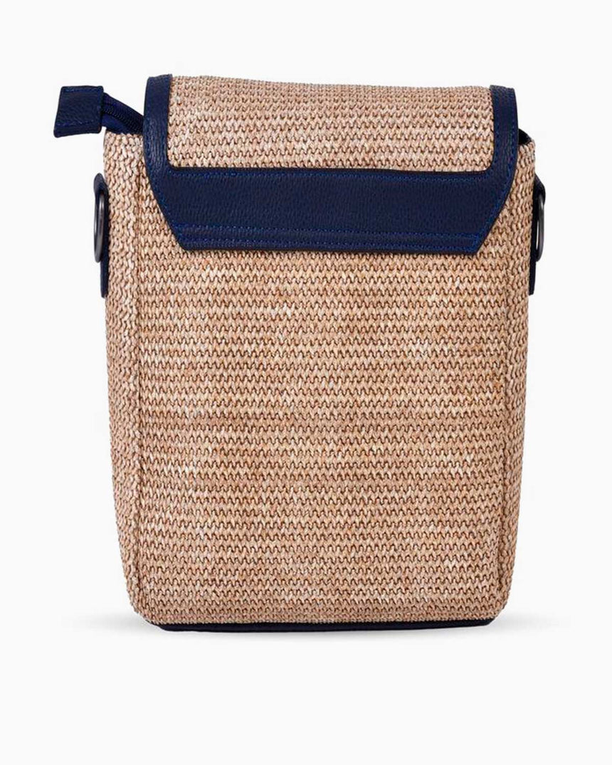 Gap Hasır Kumaş Çapraz Askılı Çanta Hasır - Lacivert