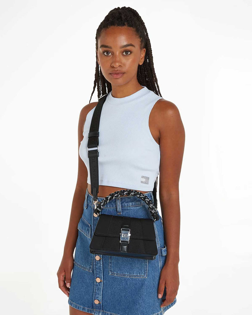 Tommy Hilfiger Item Crossover Neopren Çapraz Askılı Çanta Black