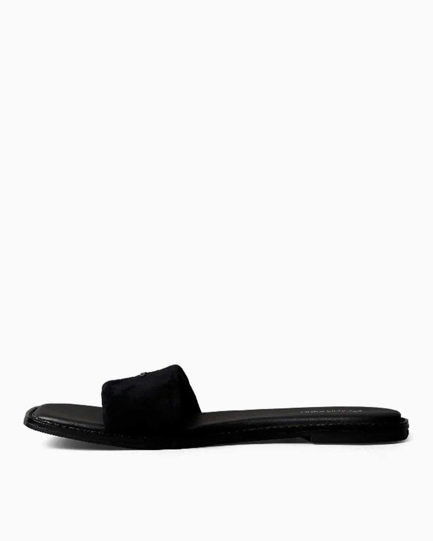 Calvin Klein Düz Tabanlı Tek Süet Bantlı Kadın Sandalet CK Black