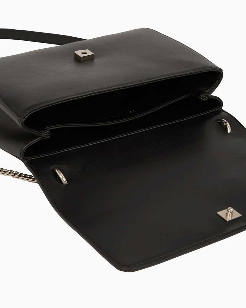 Calvin Klein Sculpted Flap Zincir Detaylı Çapraz Askılı Çanta Black