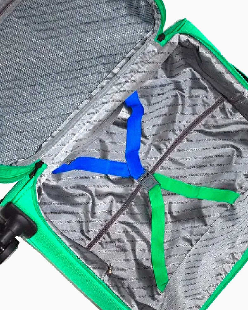 Benetton Logo Detaylı Orta Boy Kumaş Valiz