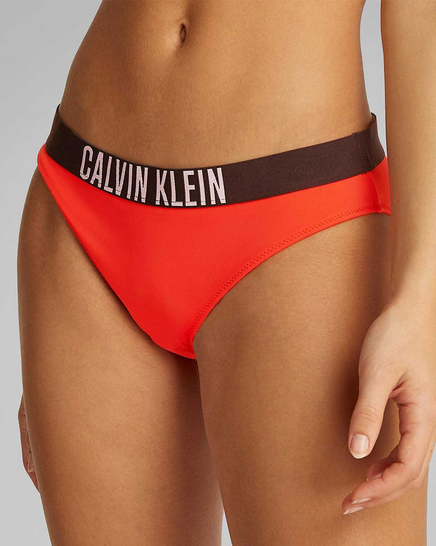 Calvin Klein Swim Brief ogolu Bikini Altı Flaming Chili
