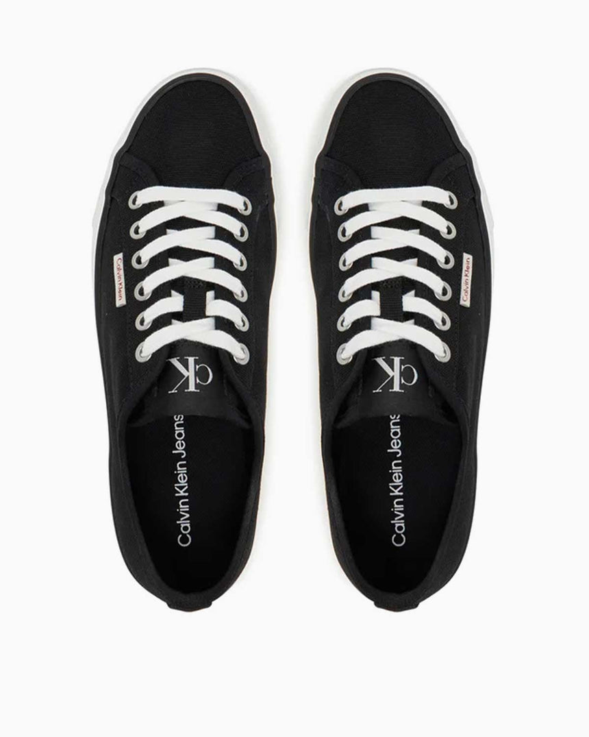 Calvin Klein Graz Flatform Logo Etiketli Kadın Pamuk Sneaker CK Black