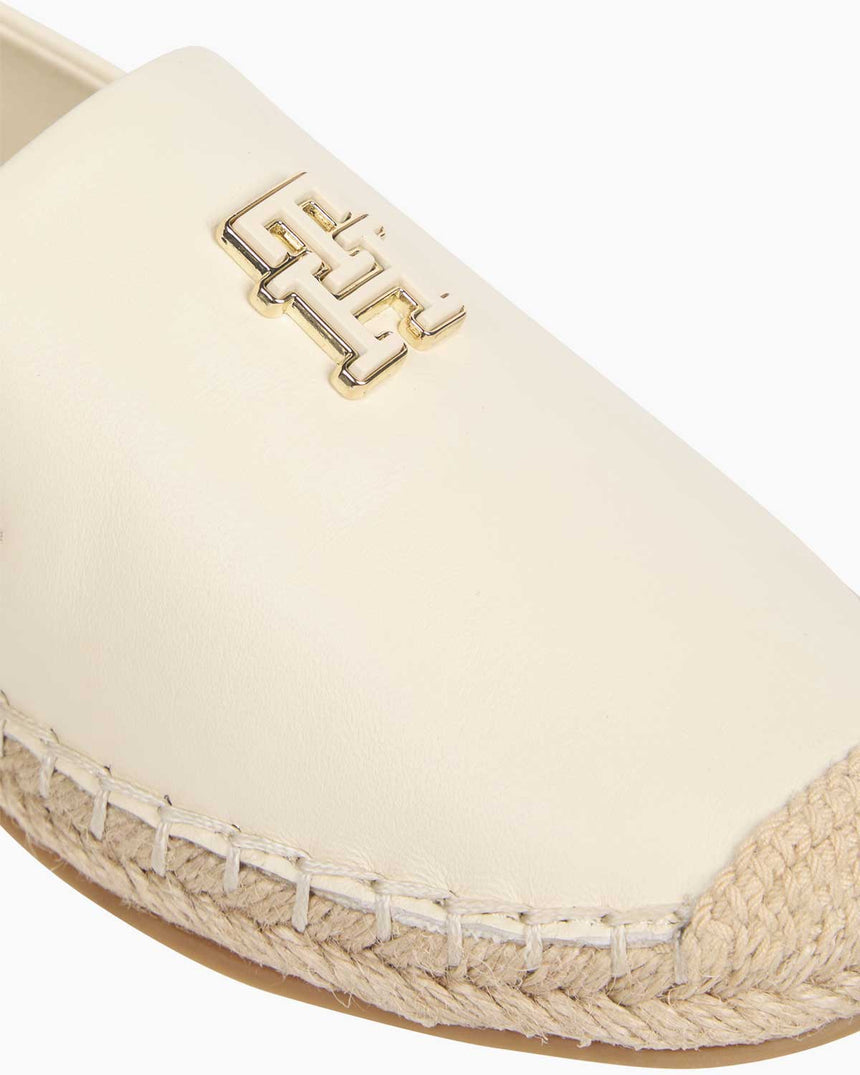 Tommy Hilfiger Logo Leather Espadrilles Ayakkabı Muslin