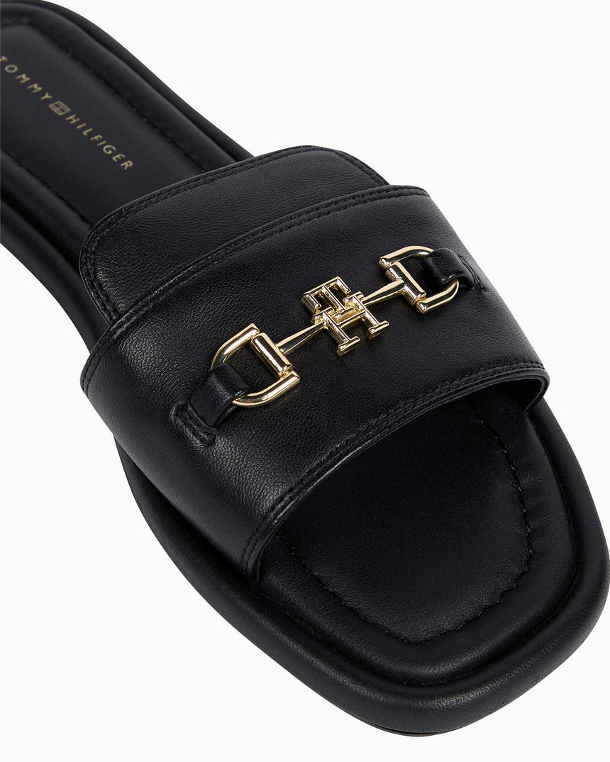Tommy Hilfiger Horsebit Flat Terlik Black